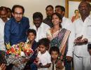 PIX: Lion star Sunny Pawar meets Uddhav Thackeray