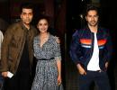 PIX: Varun, Alia, Karan watch Badrinath Ki Dulhania