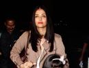 PIX: Aishwarya, Aaradhya leave for Cannes