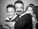 ADORABLE PIX: Sanjay Dutt with his twins