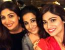 PIX: Shilpa, Shamita watch Vidya's Tumhari Sulu