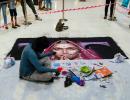 Padmavati controversy: Now, a rangoli is destroyed