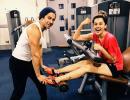 It's true! Gymming with a buddy lowers stress by 26%