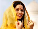 What's Freida Pinto doing in India?