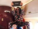 Just what do Bollywood stars do on a flight?