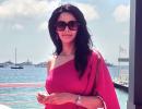 Mallika poses for Cannes' cameras