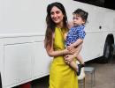 Taimur surprises mommy at work