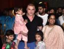 PIX: Aayush-Arpita say goodbye to Ganesha