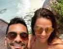 PIX: Neha, Angad holiday in Maldives