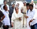 Scenes from Dimple Kapadia's mother's funeral