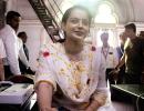 PIX: Kangana sells tickets at railway station!