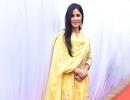 PIX: Katrina, Abhishek at Saraswati Puja