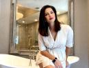 What's Sunny Leone doing in a bathtub?