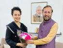 Why did Kangana meet Prakash Javdekar?