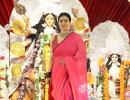 Kajol Gets Emotional At Durga Puja