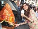 Shilpa Shetty brings Lord Ganesha home