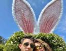 Priyanka-Nick Celebrate Easter in Heaven