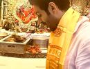 Kartik Seeks Bappa's Blessings