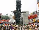 Now, rescue cranes topple at Delhi Metro site