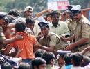 Telangana stir: Student immolates self, 300 detained