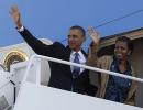 US President Obama leaves for India