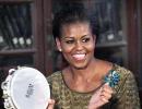 Michelle Obama puts on her dancing shoes 