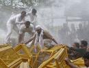 PIX: BJP men protesting against govt lathicharged