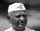 Anna Hazare fasts in police detention