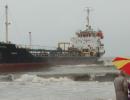 In PIX: Another ship grounded at Juhu beach