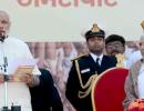 Modi sworn in Gujarat CM, ally JD-U, opp boycott ceremony