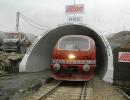 PHOTOS: Trial run on India's longest train tunnel