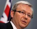 Ex-Aus PM Rudd quits as FM; slams Gillard