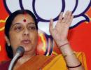 Pranab's resignation from ISI NOT genuine: Swaraj