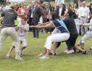 In PHOTOS: Michelle Obama in a tug of war in London