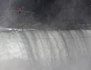 HISTORIC: A walk across Niagara Falls on tightrope!