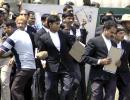 IMAGES: B'luru lawyers attack scribes, cops lathicharge