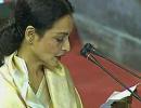 IMAGES: Rekha takes oath as Rajya Sabha MP