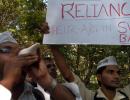 Pix: Kejriwal supporters protest against Ambanis, detained