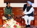 PIX: Suu Kyi meets PM; pays homage at Rajghat, Shantivan