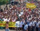 Massive protests against Saradha Group in Guwahati