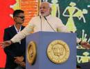 Modi's Mahatma act in Mumbai: Vote for India