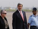 John Kerry arrives in India on three-day visit