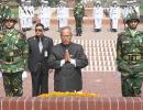 PHOTOS: Pranab pays tribute to Bangladesh martyrs