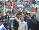 PHOTOS: Pranab joins Mauritians' I-Day celebration