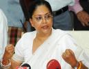 Raje not asked to quit, says her office as BJP continues to back her