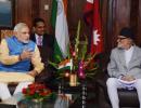 Modi meets Nepal PM, 3 agreements signed