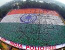 India sets new world record for largest human flag