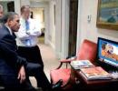 Morphed photo of Obama watching Modi's speech goes viral