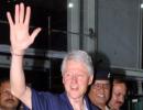 Former US president Bill Clinton arrives in Jaipur