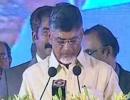 Chandrababu Naidu takes oath as first CM of new Andhra Pradesh